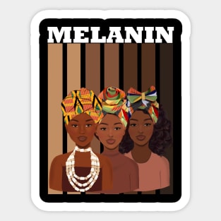 Melanin Afro Queens Black Pride Sticker